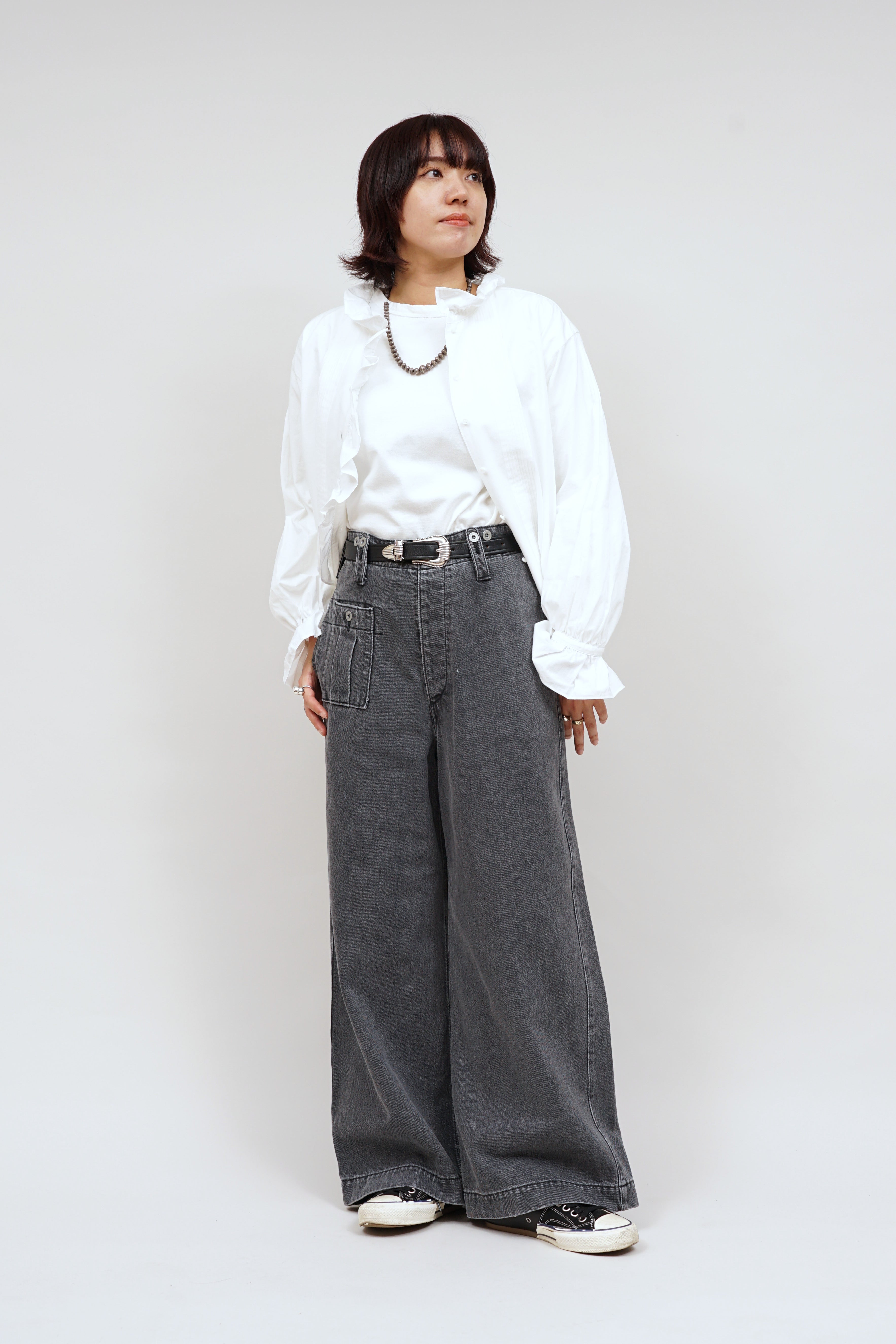 【ナイジェル・ケーボン】WOMAN / ギャザーカラーブラウス / GATHER COLLAR BLOUSE