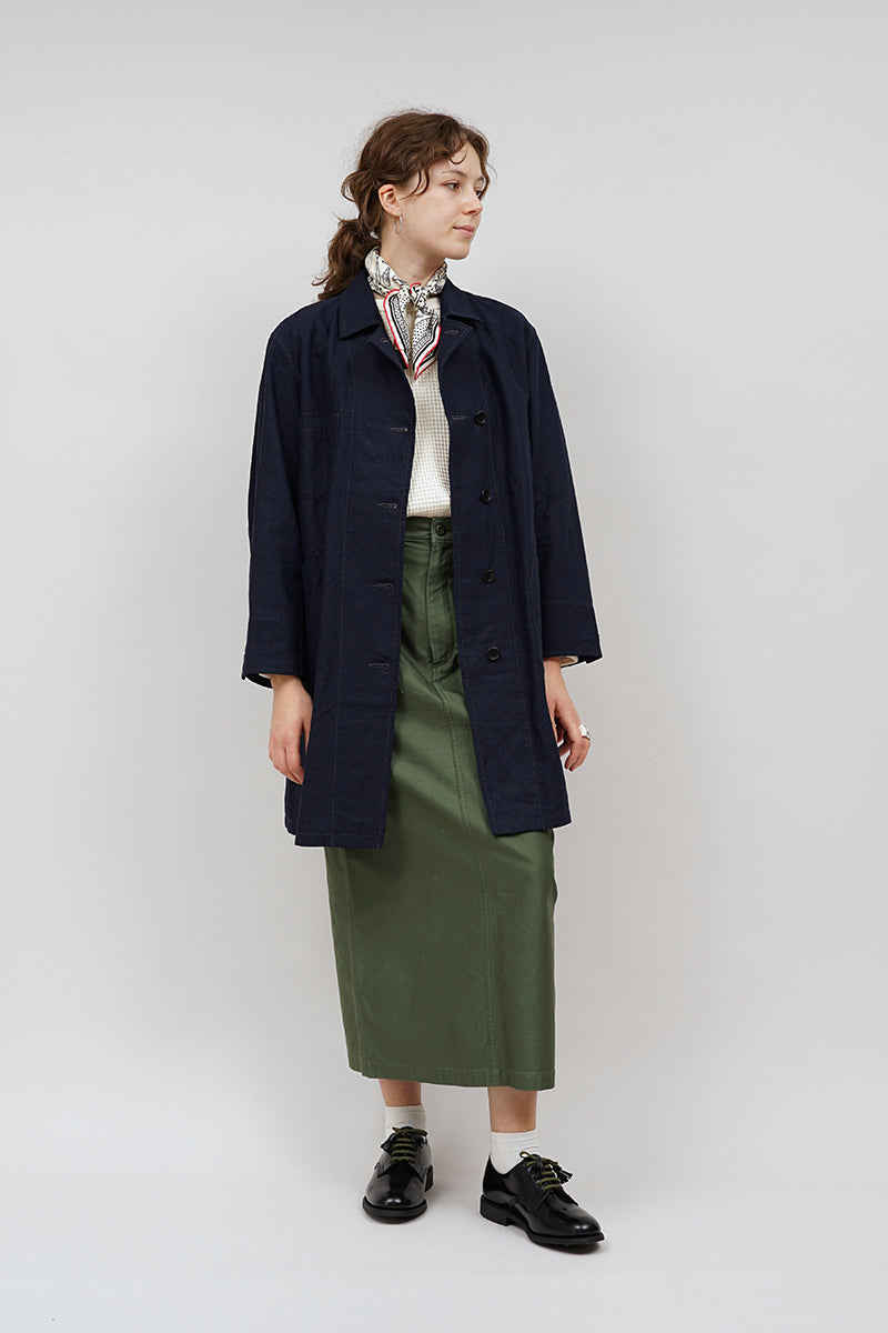 【ナイジェル・ケーボン】WOMAN / フレンチワークコート - ハイデンシティリネン / FRENCH WORK COAT - HIGH DENSITY LINEN