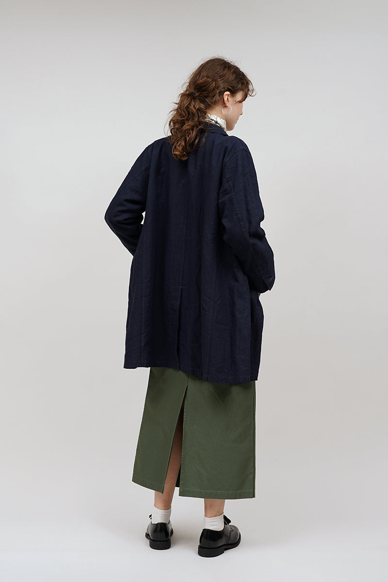 【ナイジェル・ケーボン】WOMAN / フレンチワークコート - ハイデンシティリネン / FRENCH WORK COAT - HIGH DENSITY LINEN