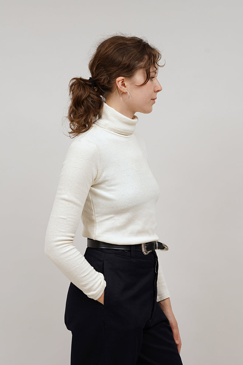 【ナイジェル・ケーボン】WOMAN / ハイネックロングスリーブ ‐ コットンシルク / HIGH NECK LONG SLEEVE - COTTON SILK