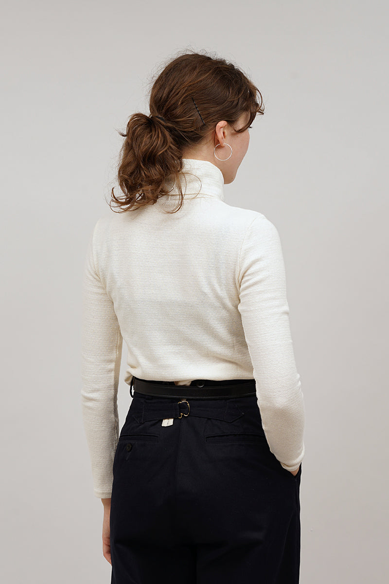 【ナイジェル・ケーボン】WOMAN / ハイネックロングスリーブ ‐ コットンシルク / HIGH NECK LONG SLEEVE - COTTON SILK