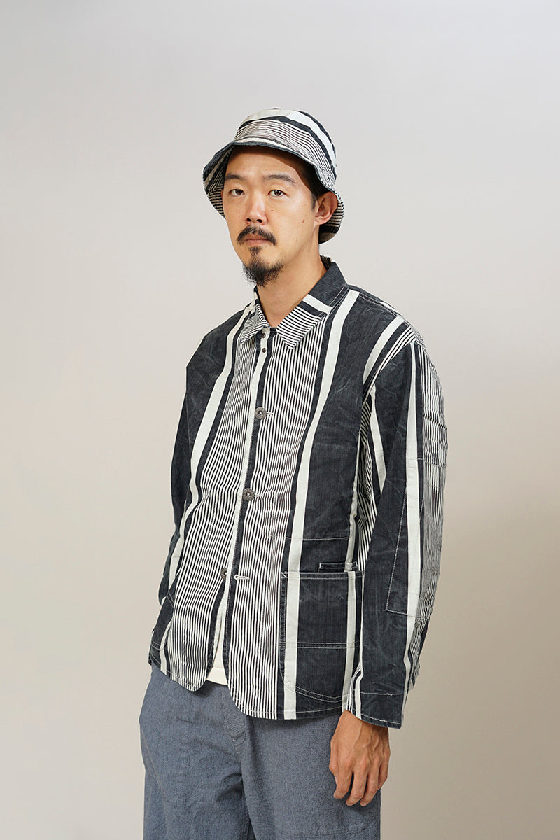 【ナイジェル・ケーボン】UNISEX / ニューナビーブレザー - ストライプ / JK-51 NEW NAVVIE BLAZER - STRIPE