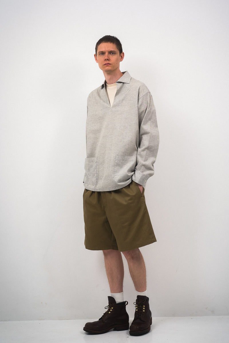 【ナイジェル・ケーボン】MAN / フレンチプルオーバーシャツ - ダンガリー / FRENCH PULLOVER SHIRT - DUNGAREE