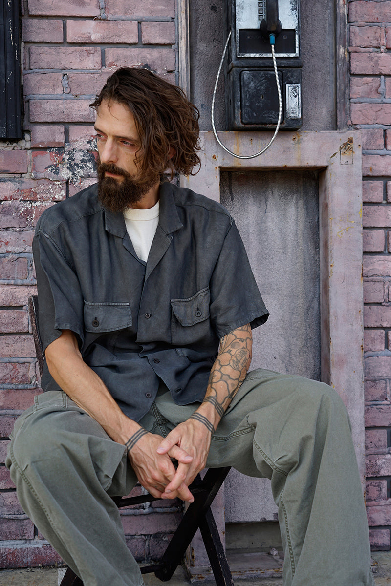 【ナイジェル・ケーボン】MAN / アーミーシャツ - レーヨンピグメント / ARMY SHIRT S/S - RAYON PIGMENT