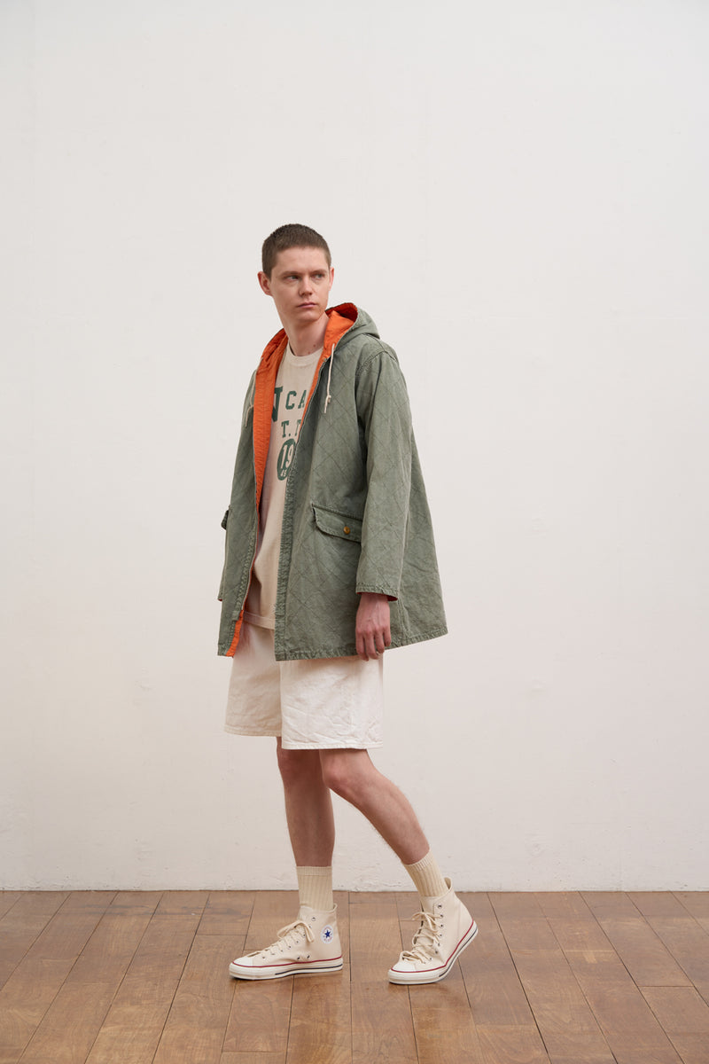 【ナイジェル・ケーボン】MAN / キルティングデッキコートリバーシブル - リップストップ / QUILTING DECK COAT REVERSIBLE - RIPSTOP