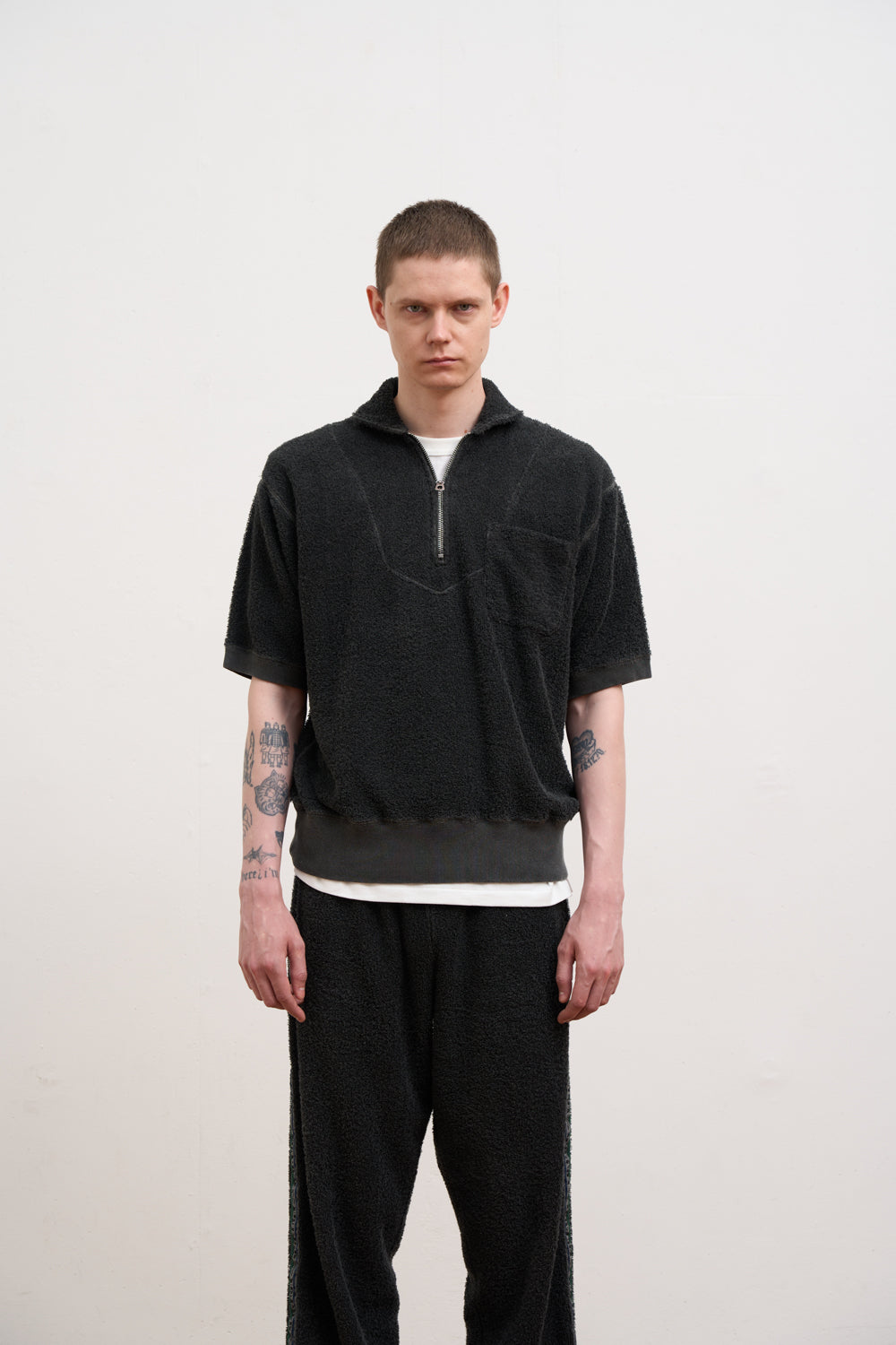 【ナイジェル・ケーボン】MAN / ジップアップシャツ - パイル / ZIP UP SHIRT - PILE