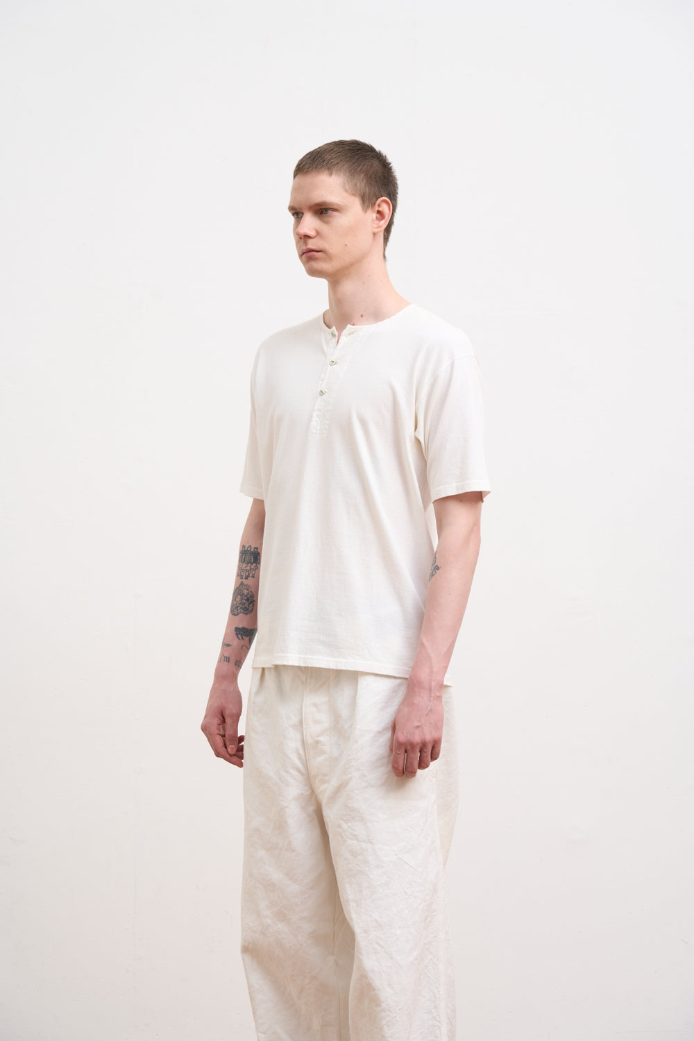 【ナイジェル・ケーボン】MAN / 50s ヘンリーネックシャツ / 50s HENLEY NECK SHIRT