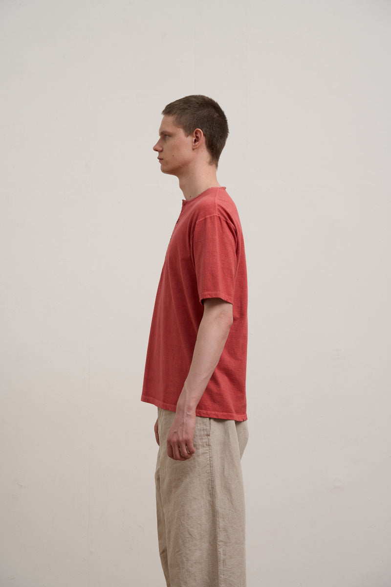 【ナイジェル・ケーボン】MAN / 50s ヘンリーネックシャツ - ピグメント / 50s HENLEY NECK SHIRT - PIGMENT