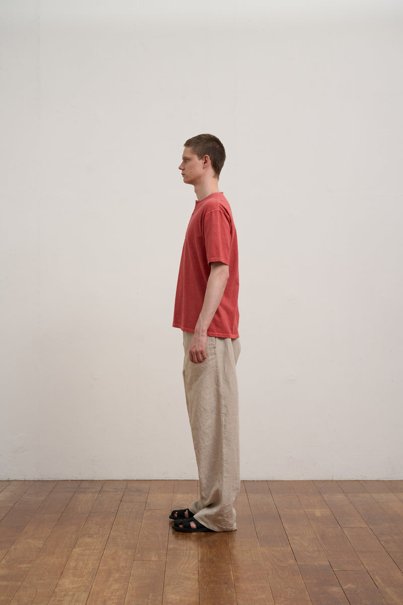 【ナイジェル・ケーボン】MAN / 50s ヘンリーネックシャツ - ピグメント / 50s HENLEY NECK SHIRT - PIGMENT