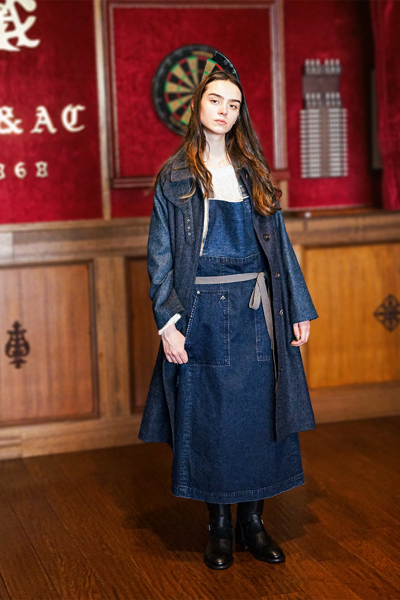 【ナイジェル・ケーボン】WOMAN / ジャパニーズファーマー エプロンドレス デニム / JP FARMER APRON DRESS DENIM