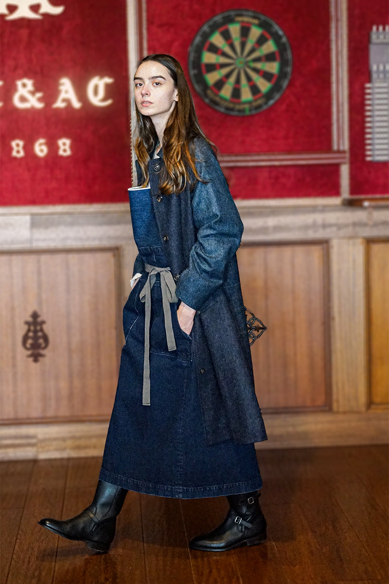 【ナイジェル・ケーボン】WOMAN / ジャパニーズファーマー エプロンドレス デニム / JP FARMER APRON DRESS DENIM
