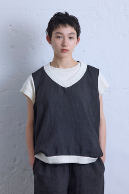 【ナイジェル・ケーボン】WOMAN / クリケット ベスト / CRICKET VEST LINEN