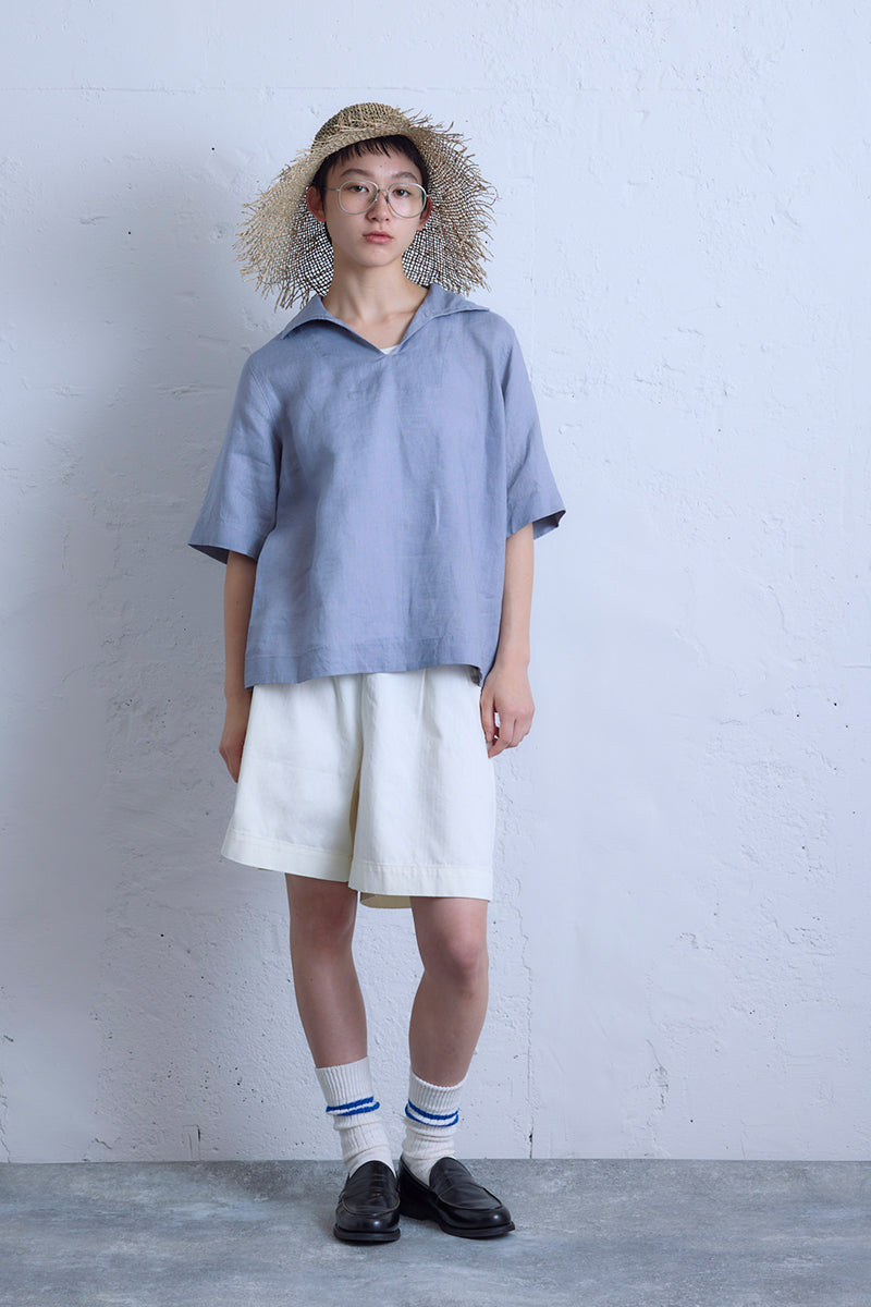 【ナイジェル・ケーボン】WOMAN / スキッパーシャツ -リネン / SKIPPER SHIRT S/S  - LINEN