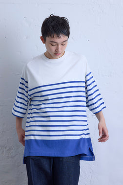 【ナイジェル・ケーボン】WOMAN / 5.6ハーフスリーブ ボーダー / 5.6oz HALF SLEEVE BORDER