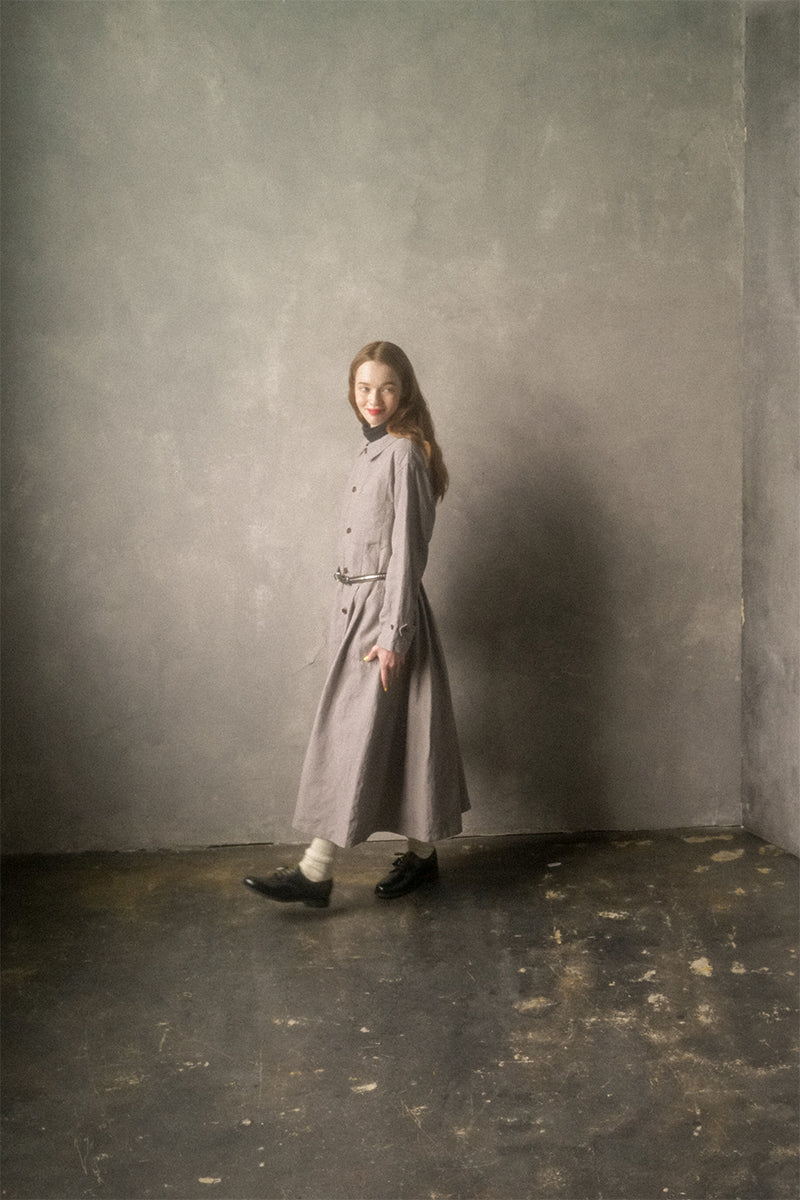 【ナイジェル・ケーボン】WOMAN / フレンチワークドレス - ハイデンシティリネン / FRENCH WORK DRESS - HIGH DENSITY LINEN