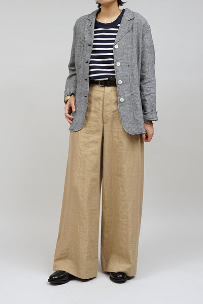 【ナイジェル・ケーボン】WOMAN / ワークジャケット -リネンギンガム / WORK JACKET -LINEN GINGHAM