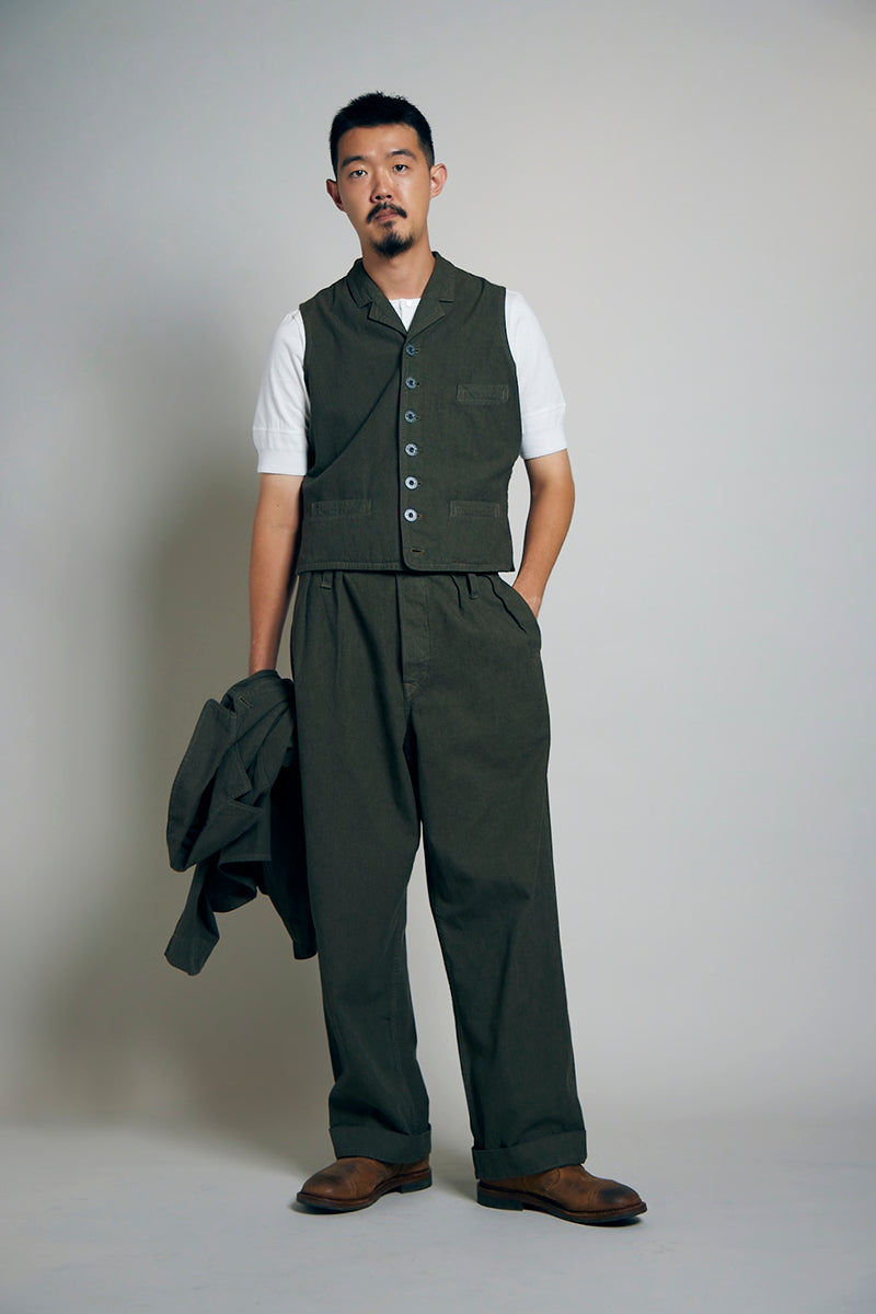 【ナイジェル・ケーボン】UNISEX / ウェイストコート -コットンブロークンツイル / V-50 WAISTCOAT -COTTON BROKEN TWILL