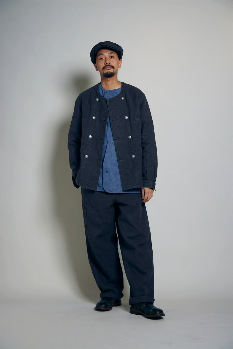 【ナイジェル・ケーボン】MAN / フレンチワークダブルブレストジャケット -ヘンプキャンバス / FRENCH WORK DOUBLE BREAST JACKET -HEMP CANVAS