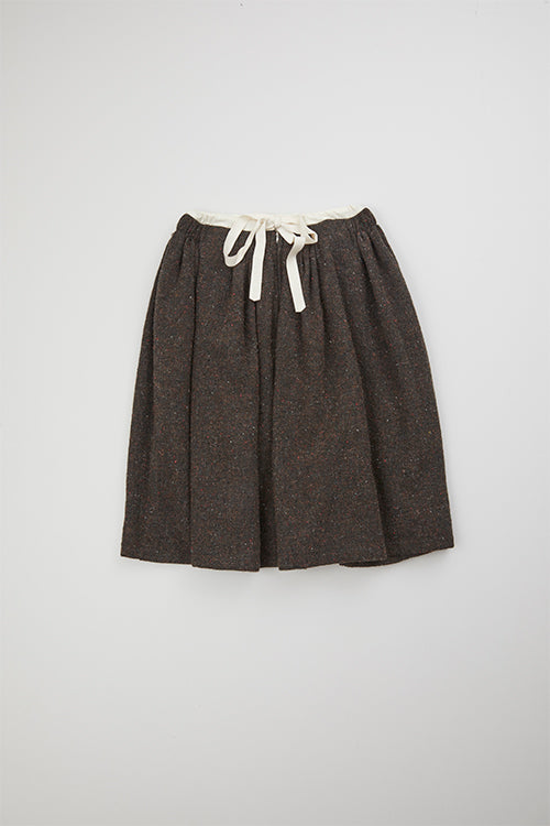【ナイジェル・ケーボン】WOMAN / ギャザースカート - ドネガルツイード / GATHERED SKIRT DONEGAL TWEED