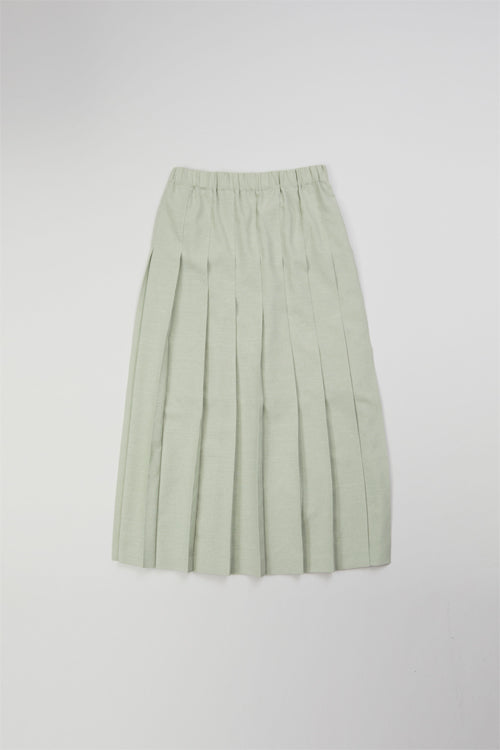 【ナイジェル・ケーボン】WOMAN / フェイクリネンプリーツスカート / FAKE LINEN PLEATS SKIRT