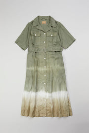 【ナイジェル・ケーボン】WOMAN / リネンタイダイアーミードレス / LINEN TIE-DYE ARMY DRESS
