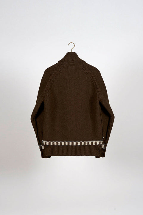 【ナイジェル・ケーボン】MAN / ジップラインカーディガン - ウール / ZIP LINE CARDIGAN - WOOL