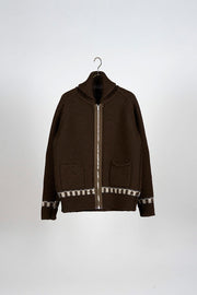 【ナイジェル・ケーボン】MAN / ジップラインカーディガン - ウール / ZIP LINE CARDIGAN - WOOL