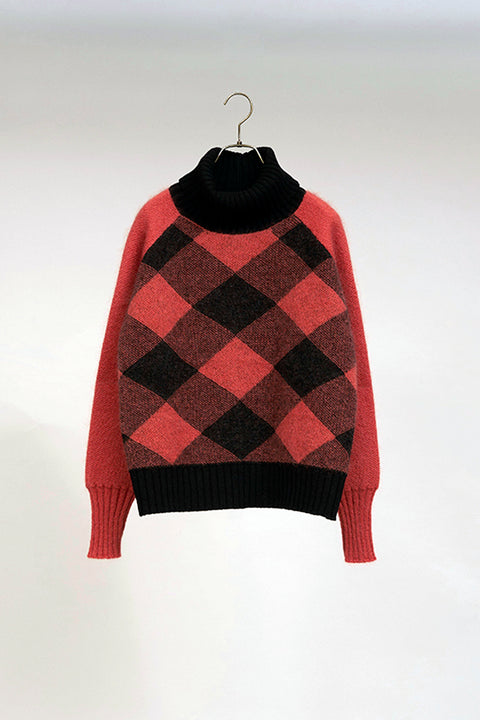 【ナイジェル・ケーボン】WOMAN / スコティッシュハイネックニット / SCOTTISH HIGH NECK KNIT