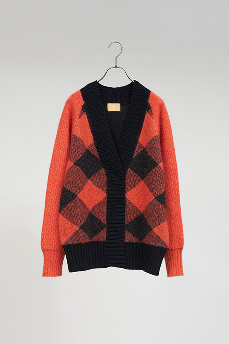 【ナイジェル・ケーボン】WOMAN / スコティッシュニットカーディガン / SCOTTISH KNIT CARDIGAN