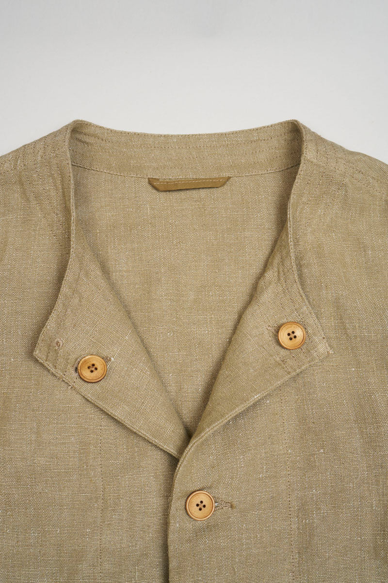 【ナイジェル・ケーボン】MAN / ビーンサックボーダージャケット -ヘンプリネン / BEAN SACK BORDER JACKET -HEMP LINEN