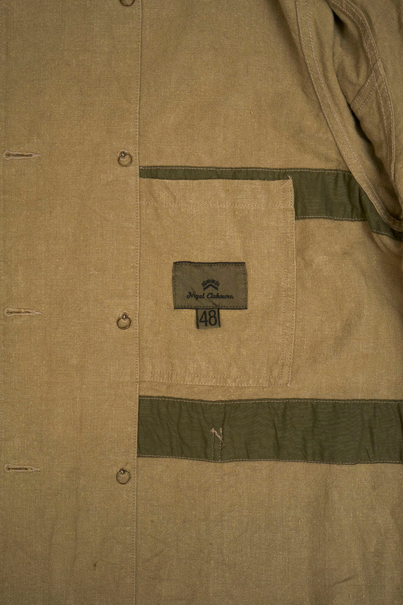 【ナイジェル・ケーボン】MAN / フレンチワークダブルブレストジャケット -ヘンプキャンバス / FRENCH WORK DOUBLE BREAST JACKET -HEMP CANVAS