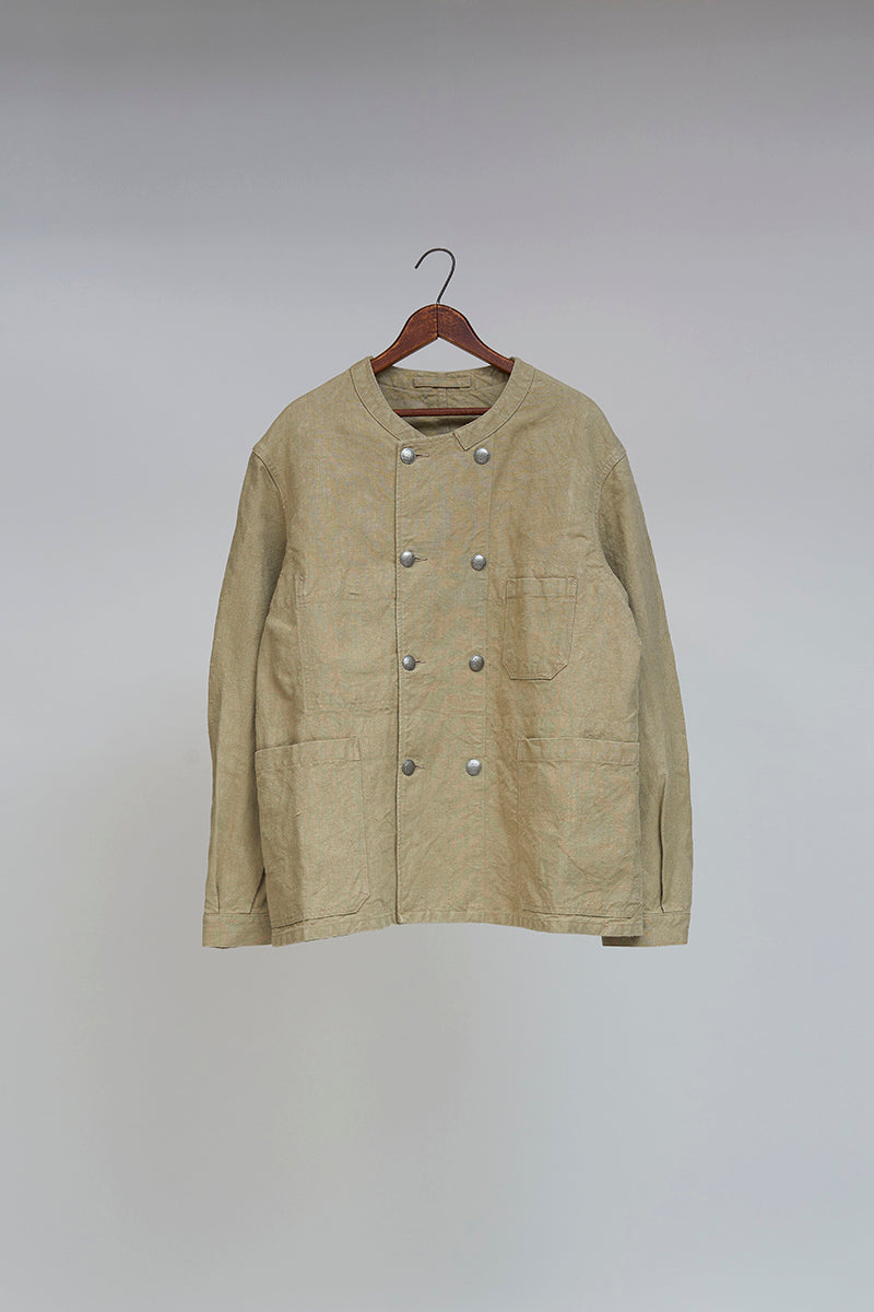 【ナイジェル・ケーボン】MAN / フレンチワークダブルブレストジャケット -ヘンプキャンバス / FRENCH WORK DOUBLE BREAST JACKET -HEMP CANVAS