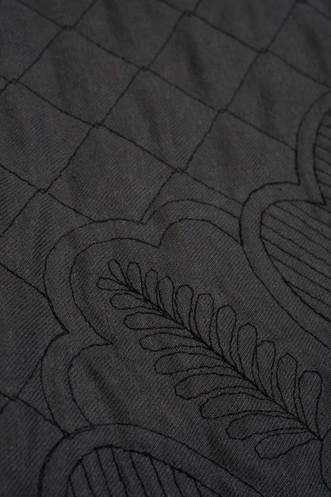 【ナイジェル・ケーボン】WOMAN / エンブロイダリーキルトコート -シルクリネン / EMBROIDERY KILT COAT -SILK LINEN