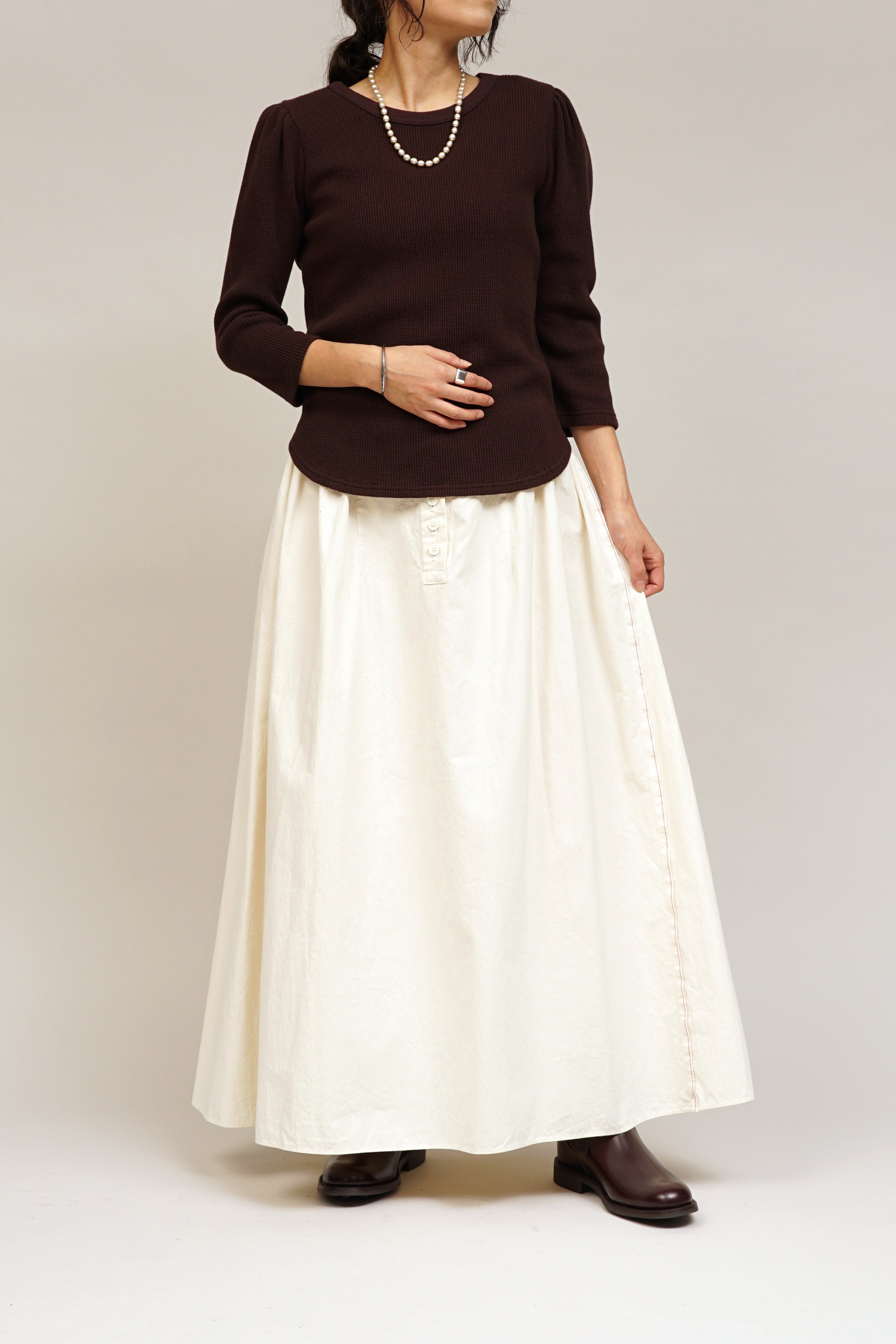 1850's〜 フランスアンティーク コットンオーガンジーとシルクのスカート